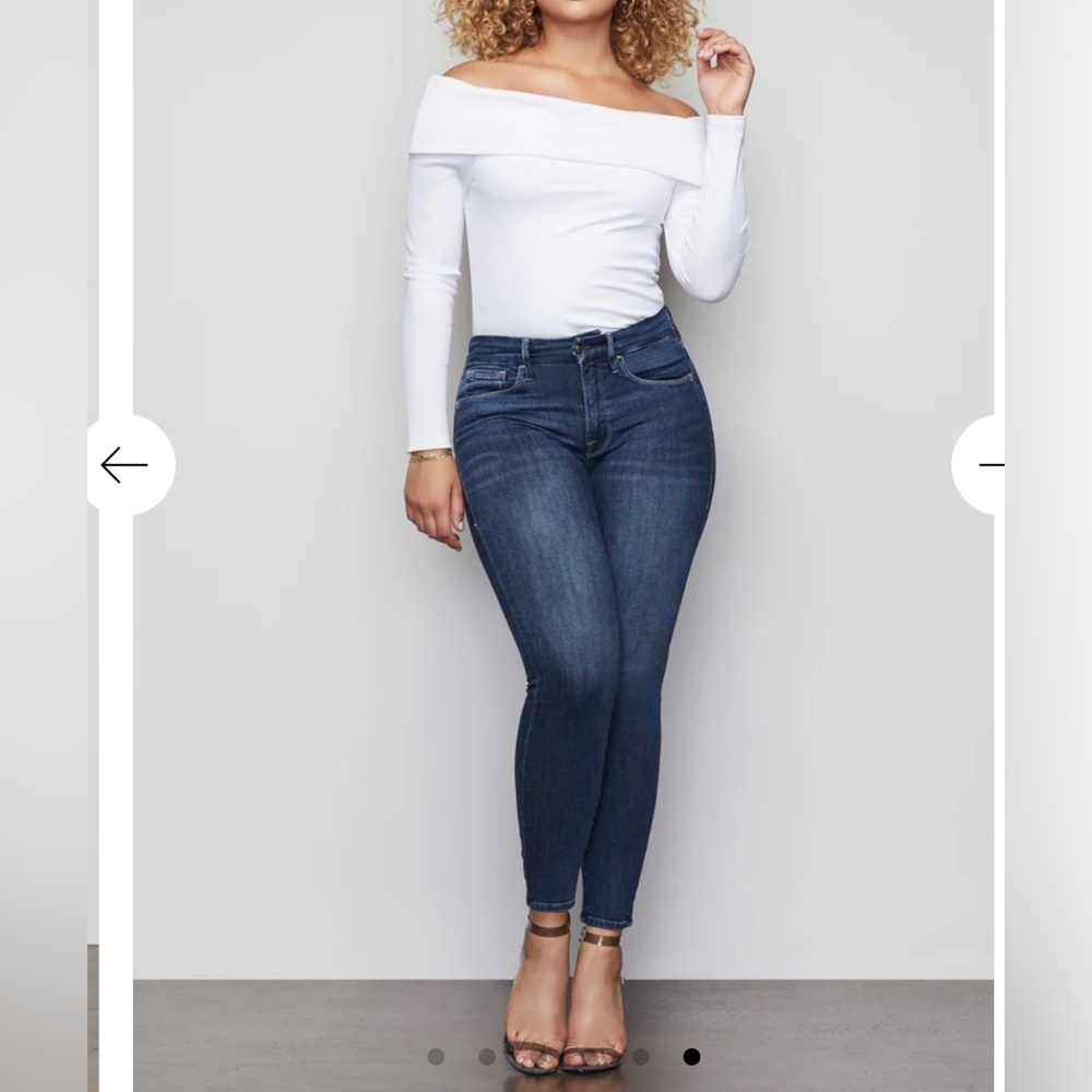 Good American good legs crop high rise jeans Size 27 (4)